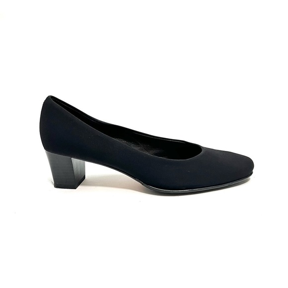 Eliot Zed Shoes - ELIOT ZED | Vintage 1990s black nylon fabric low rise workwear pumps